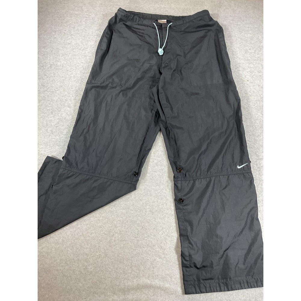 Nike Girls Black Straight Leg Track Pants Adjustable Waist Size L 12-14 2919
